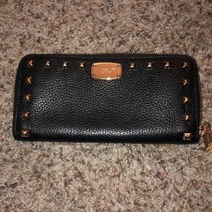 MK Black studded Wallet